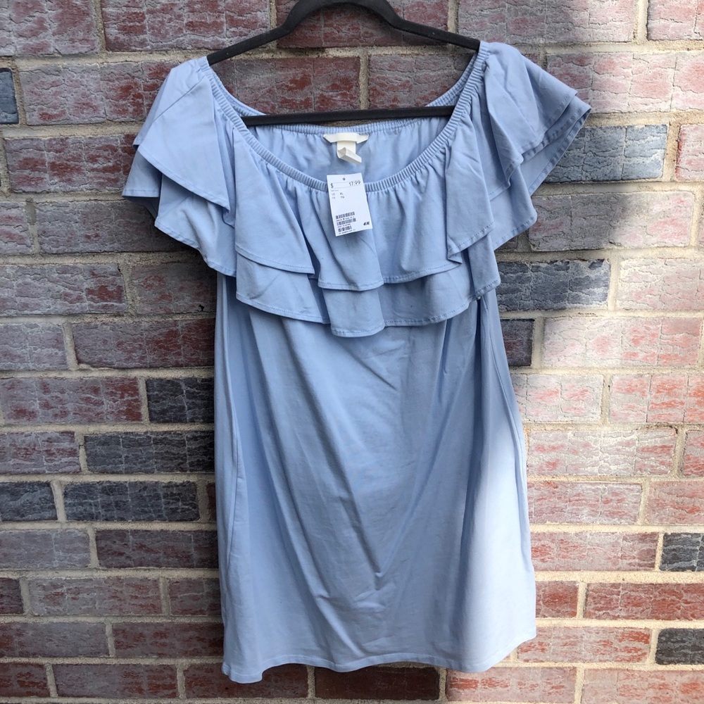 H&M mini ruffle dress NWT